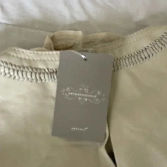 Anthropologie Leifsdottir beige eyelit leather top - Picture 13 of 13